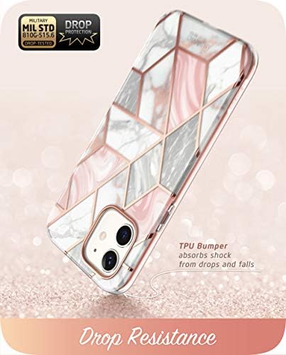 ı - Blason Cosmo Serisi Kılıf iPhone 12 / iPhone 12 Pro 5G 6.1 inç (2020 Sürümü), ince Tam Vücut Şık Koruyucu Kılıf Dahili Ekran Koruyucu