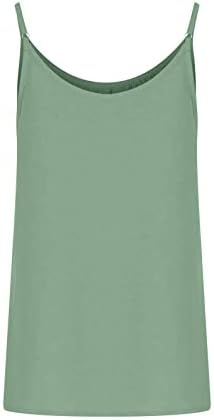 Comıgeewa Bayanlar Kolsuz Kayma Spagetti Kayışı Bluz Gevşek Fit Artı Boyutu Bluzlar Tişörtleri Crewneck Salonu Temel Bluz 2023