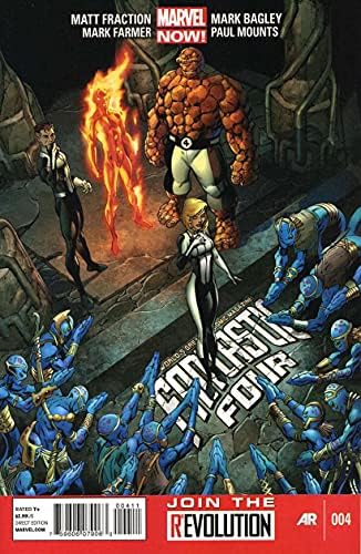 Fantastik Dörtlü (4. Seri) 4 VF / NM; Marvel çizgi romanı / Mat Kesir Mark Bagley