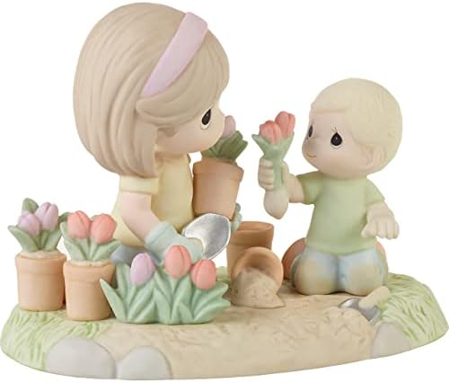 Değerli Anlar 223011 Bir Annenin Sevgisi Bahçeyi Büyütür Bisque Porselen Çocuk Heykelciği