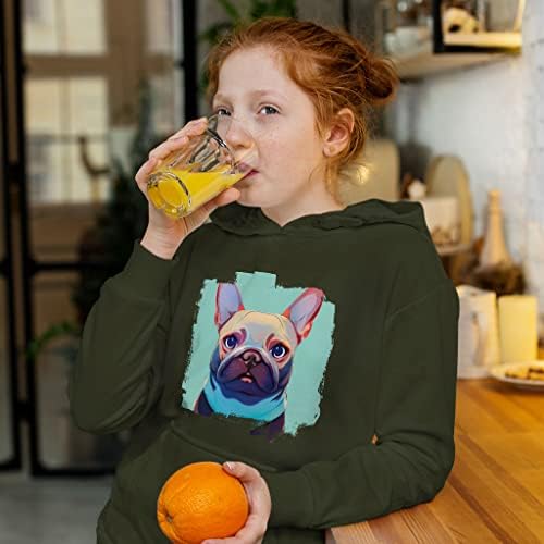 Köpek Çocuk Sünger Polar Kapüşonlu Sweatshirt-Renkli Çocuk Kapüşonlu Sweatshirt-Çocuklar için Sevimli Kapüşonlu Sweatshirt