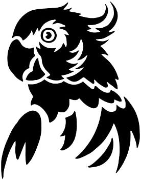 Papağan Kuş Siluet Çıkartması Dizüstü Araba Dizüstü 5.5 (Siyah)