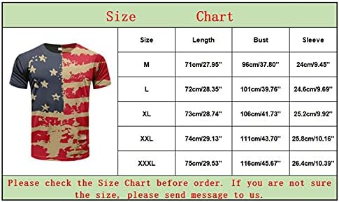 XXVR Mens 4 Temmuz Asker Kısa Kollu Gömlek Amerikan Bayrağı Bağımsızlık Günü Gömlek Retro Üstleri Yıldız ve Çizgili T Shirt Yaka Bluz