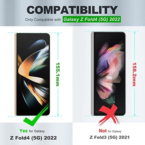 Galaxy Z Fold4 5G 2022 için TUCCH Kılıf, S Kalem Tutuculu Darbeye Dayanıklı Cüzdan Kılıf [RFID Engelleme] [Kickstand] [Kart Yuvası],