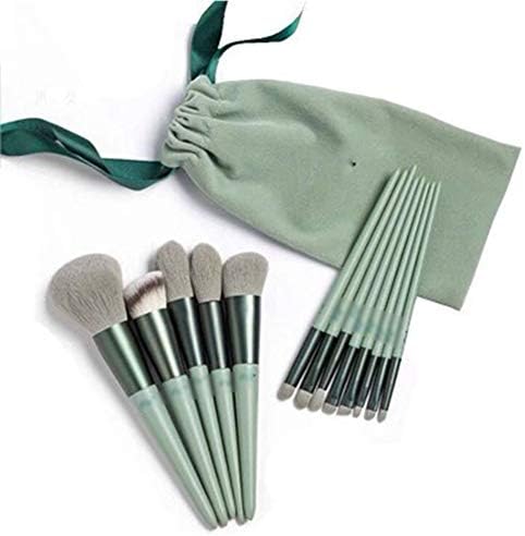 Z / A makyaj fırçası Seti Yeni Başlayanlar için 13 makyaj fırçası es, Göz Farı fondöten fırça, Güzellik Aracı, Gelişmiş Sentetik Yeşil