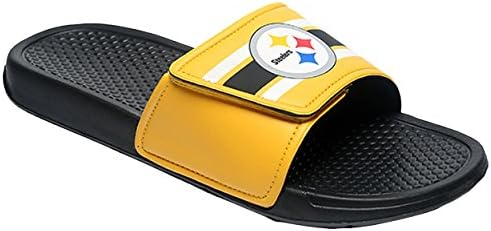 Pittsburgh Steelers NFL Erkek Çizgili Erkek Eski Spor Slide-XL