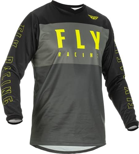 Fly Racing 2023 Gençlik F-16 Forması (Siyah/Beyaz, Genç-Küçük)