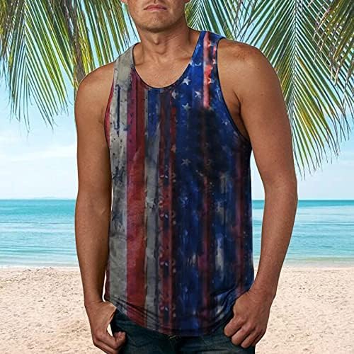 Boyun Kolsuz O Bayrak Rahat Bahar Plaj Erkek Bluz Tankı Üstleri Baskılı Yaz erkek Amerikan Bayrağı T-Shirt