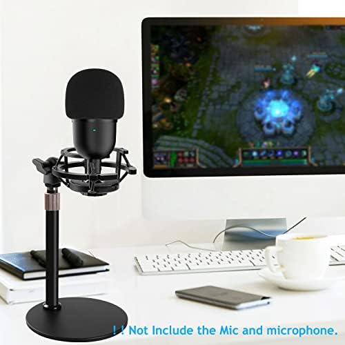 Şok Montajlı Seiren Mini Masaüstü Mikrofon Standı, Köpük Ön Cam, Pop Filtreli Ayarlanabilir Mikrofon Standı Darbeli, Razer Seiren Mini