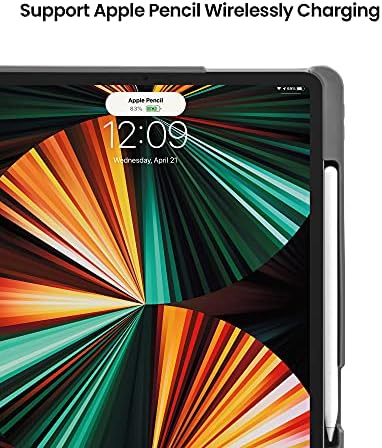 tomtoc Dikey iPad kılıfı Pro M2 ve M1 12.9 inç 6th / 5th Gen 2021-2022, 3 Kullanım Modu için Manyetik Standlı İnce Koruyucu Viraj Önleyici